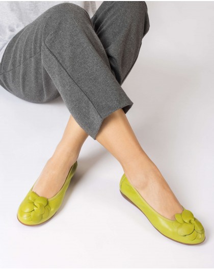 Wonders-Zapatos de mujer-Bailarina PRAGA Verde