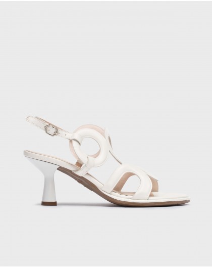 Wonders-Heels-White Iris heeled sandals