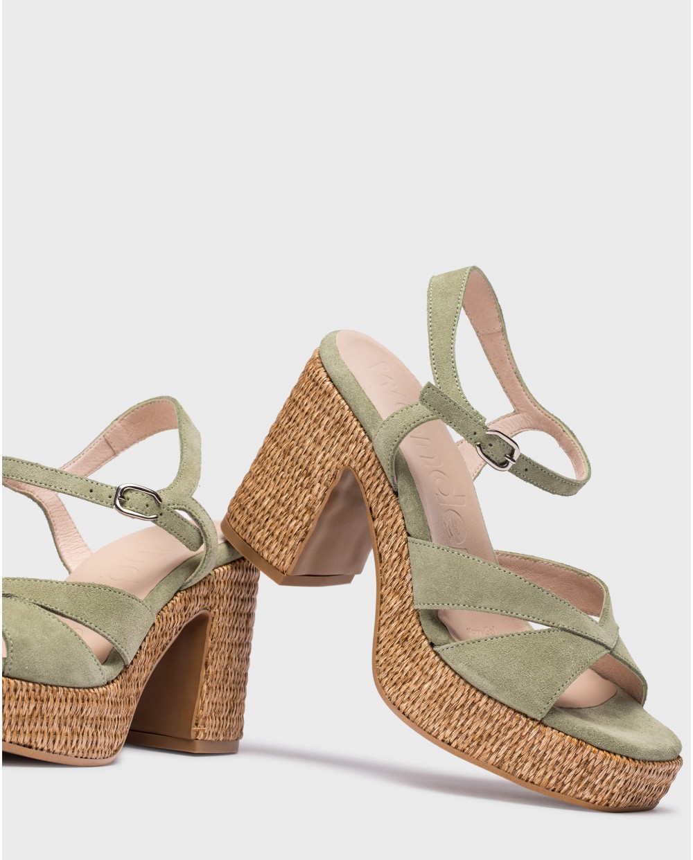 Wonders-Sandalias-Sandalia Giorgia verde