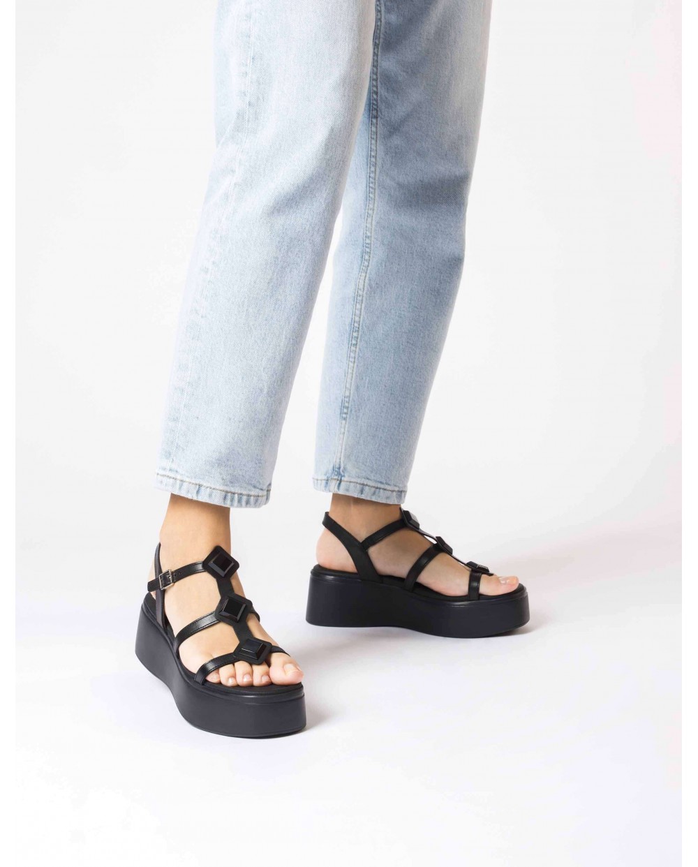 Wonders-Sandals-Black CAROLINA Platform sandals