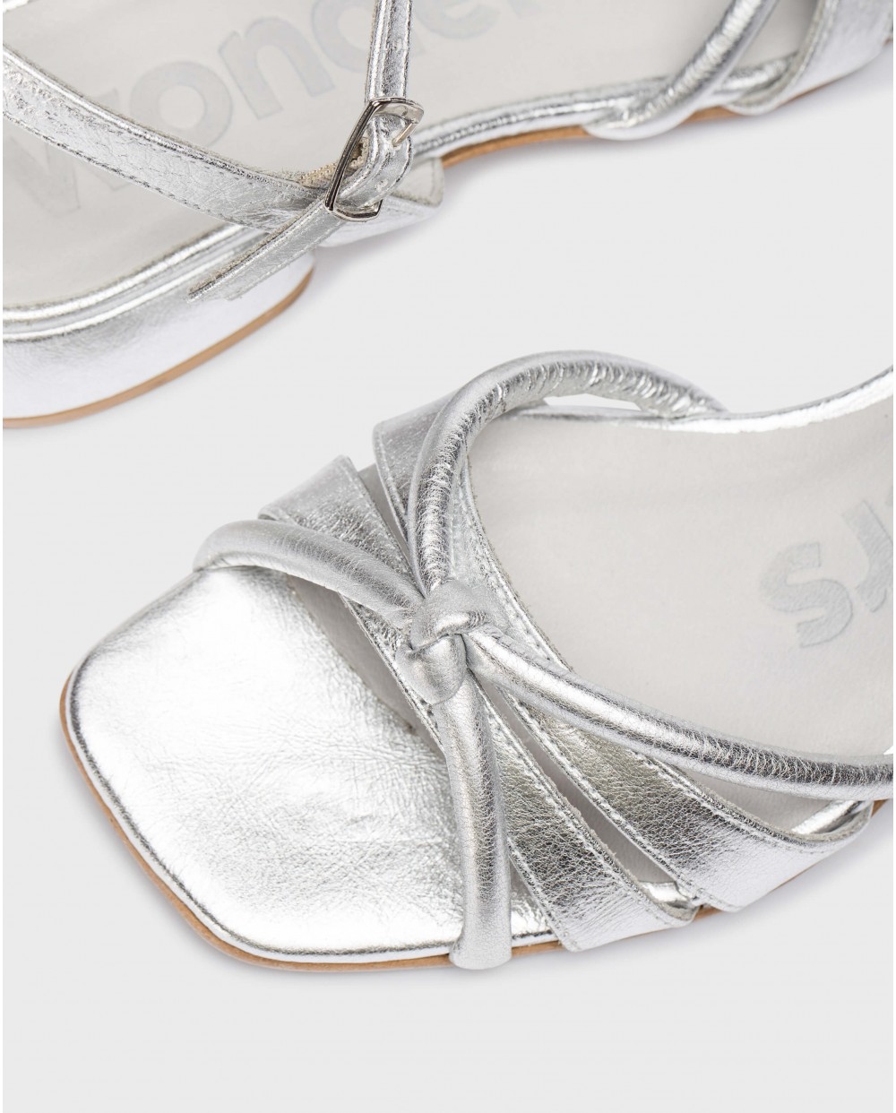 Wonders-Sandals-Silver NALA Flat sandals