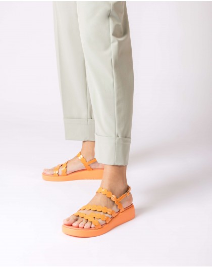 Wonders-Sandals-Orange Motril sandals