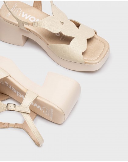 Wonders-Sandals-Cream Dafne heeled sandals