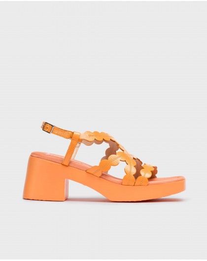 Wonders-Sandals-Orange Neus heeled sandals