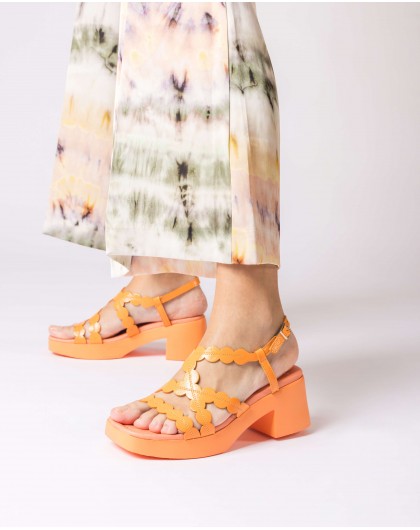 Wonders-Zapatos de mujer-Sandalias tacón NEUS Naranja