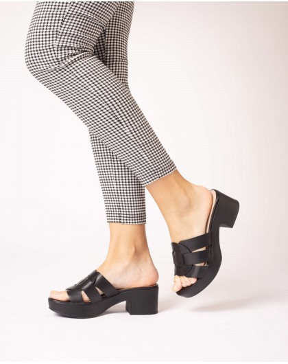 Wonders-Women shoes-Black SANTANDER Sandals