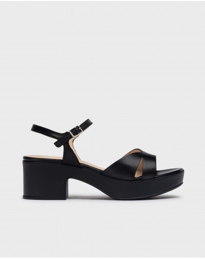 Wonders-Women shoes-Black GRIÑON Heeled sandals