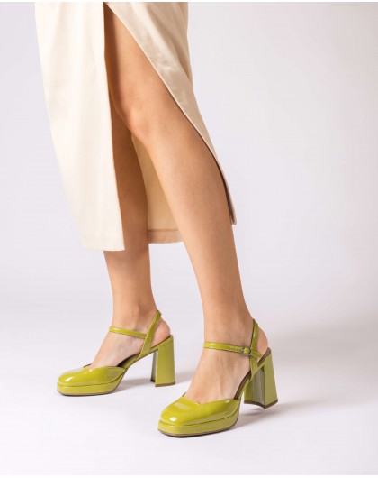 Wonders-Women shoes-Green Selena platform