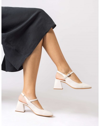 Wonders-Women shoes-White JANE slingback sandals