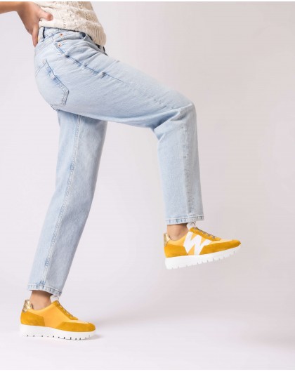Wonders-Women shoes-Yellow Odisei Sneaker