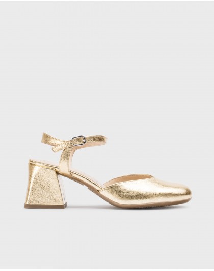 Wonders-Women shoes-Gold Regina Heeled sandals