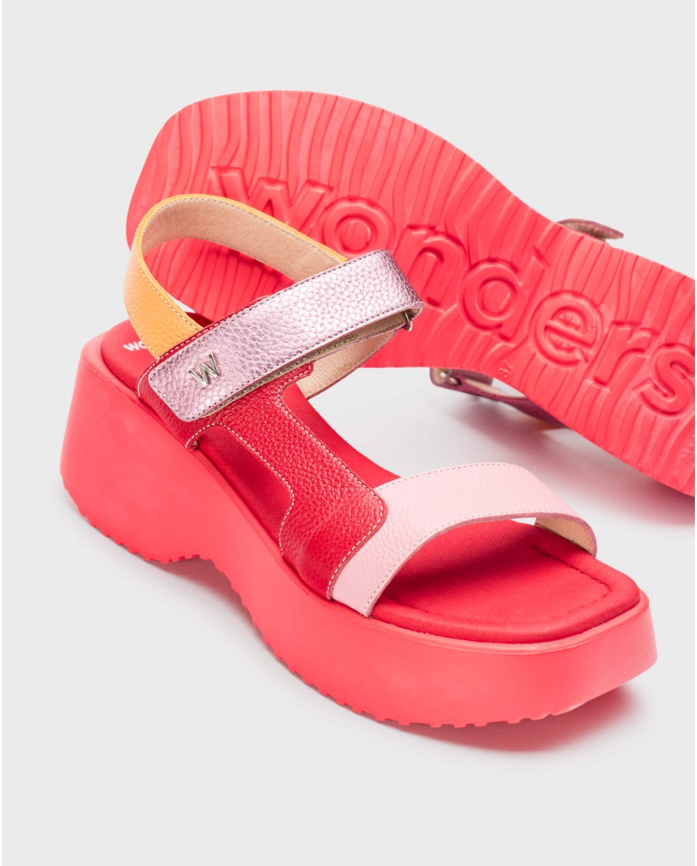 Wonders-Women shoes-Red TELVA Sandals