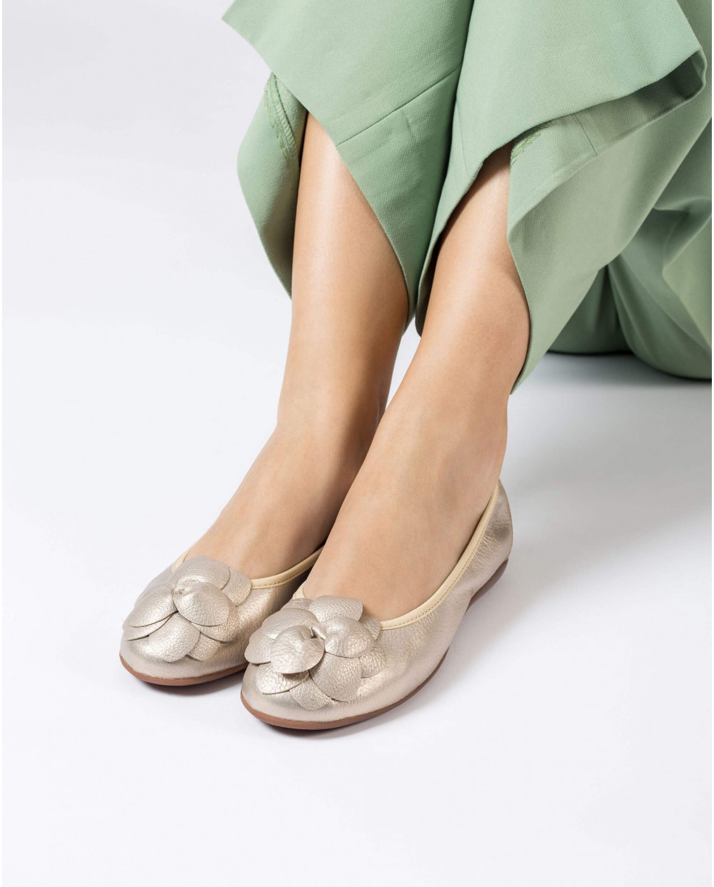 Wonders-Women shoes-Metalic PRAGA Ballet flat