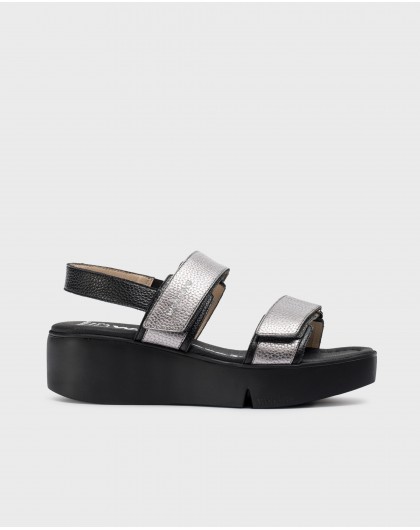 Wonders-Sandals-Black AMAPOLA Sandals