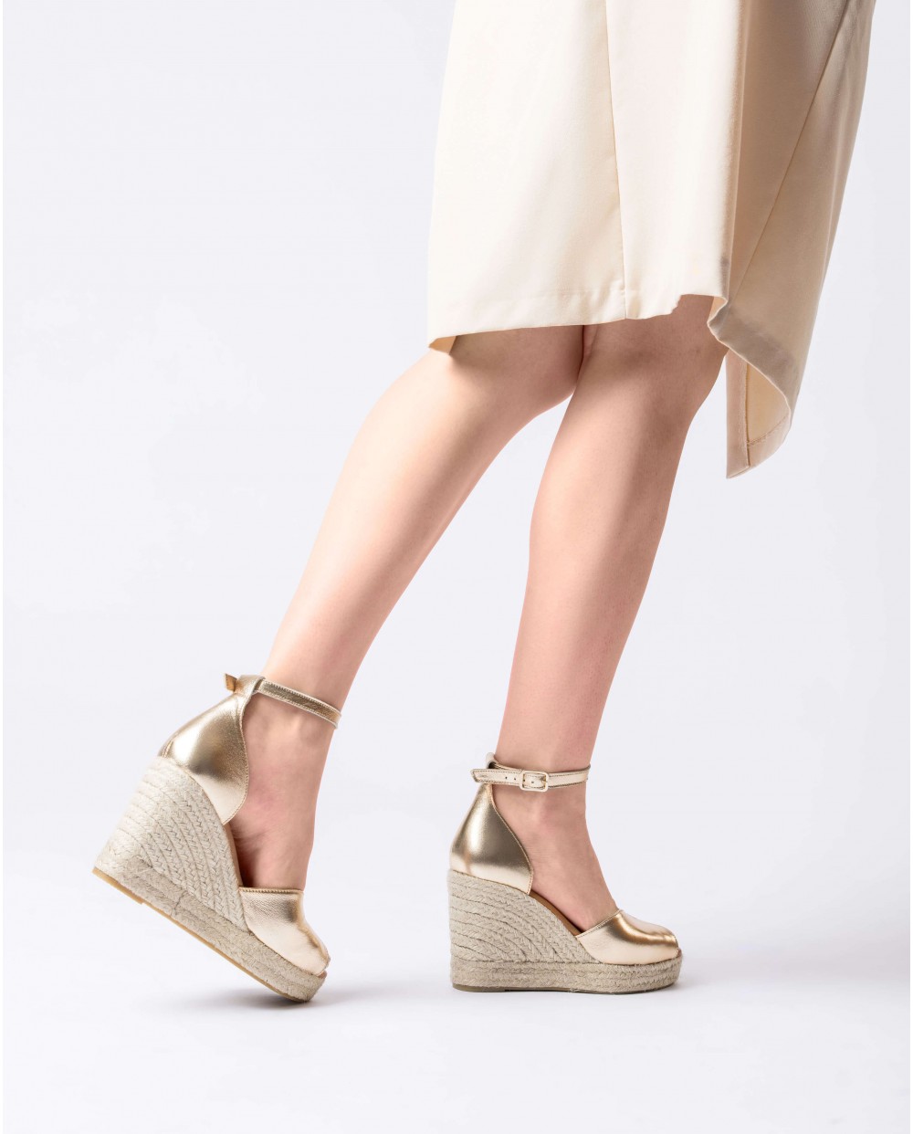 Wonders-Women shoes-Gold MANLY Espadrilles