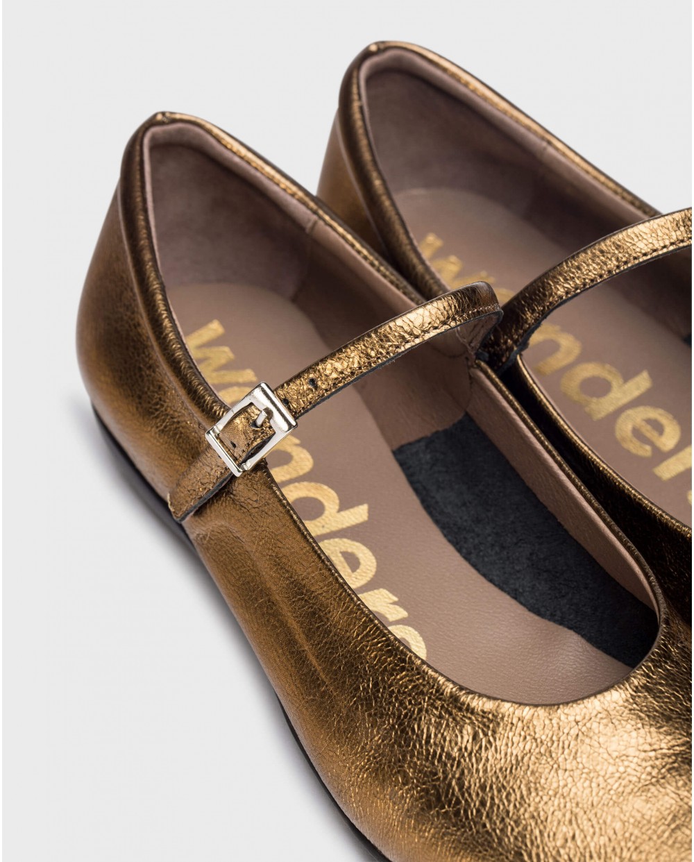 Wonders-Pre Fall 2024-Gold MONTARI Ballet Flat