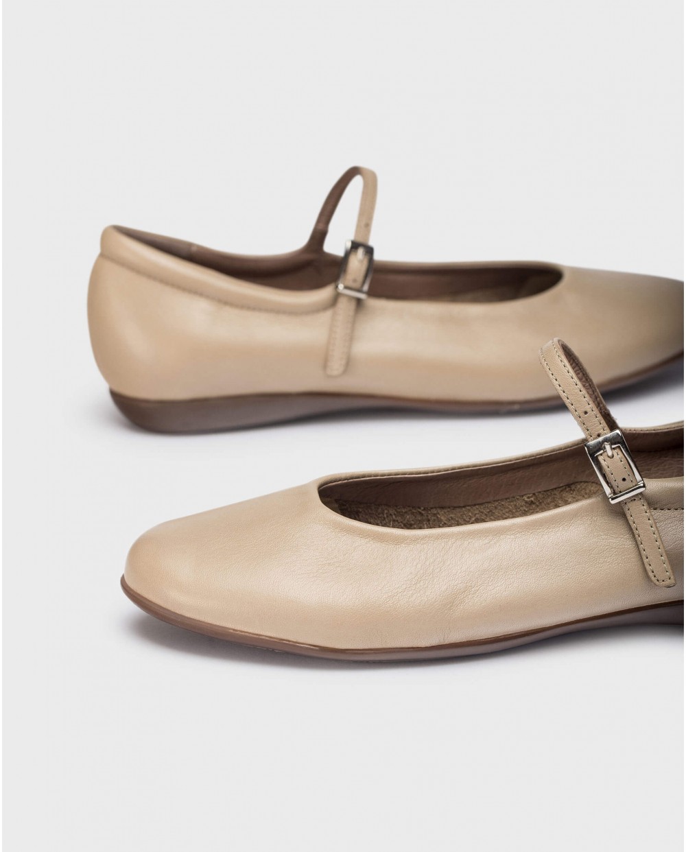 Wonders-Pre Fall 2024-\nBrown MONTARI Ballet Flat