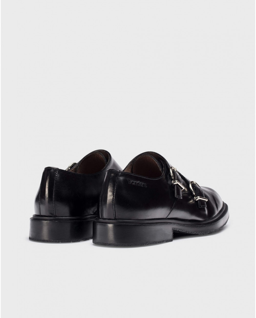 Wonders-Flat Shoes-Black ANDERSON Loafers