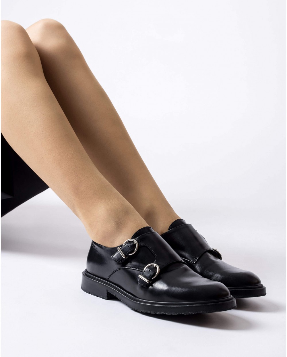 Wonders-Flat Shoes-Black ANDERSON Loafers