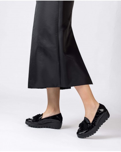 Wonders-Loafers-Black SIMONE moccasin