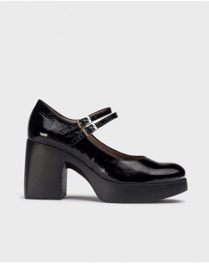 Wonders-Platforms-Black Lady Mary Janes