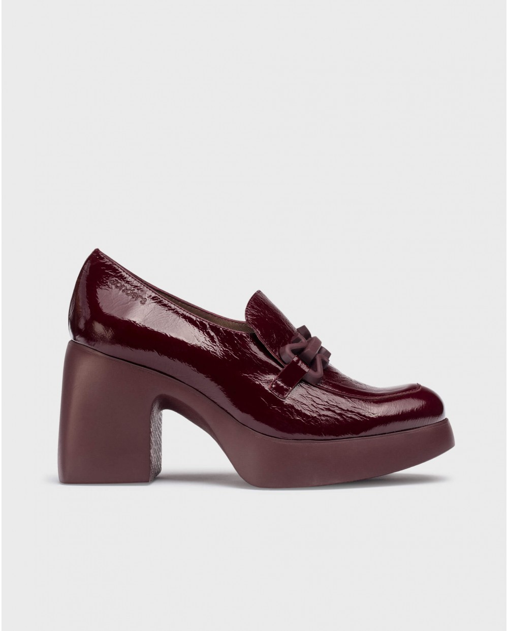 Wonders-Platforms-Burgundy FRAU Loafer