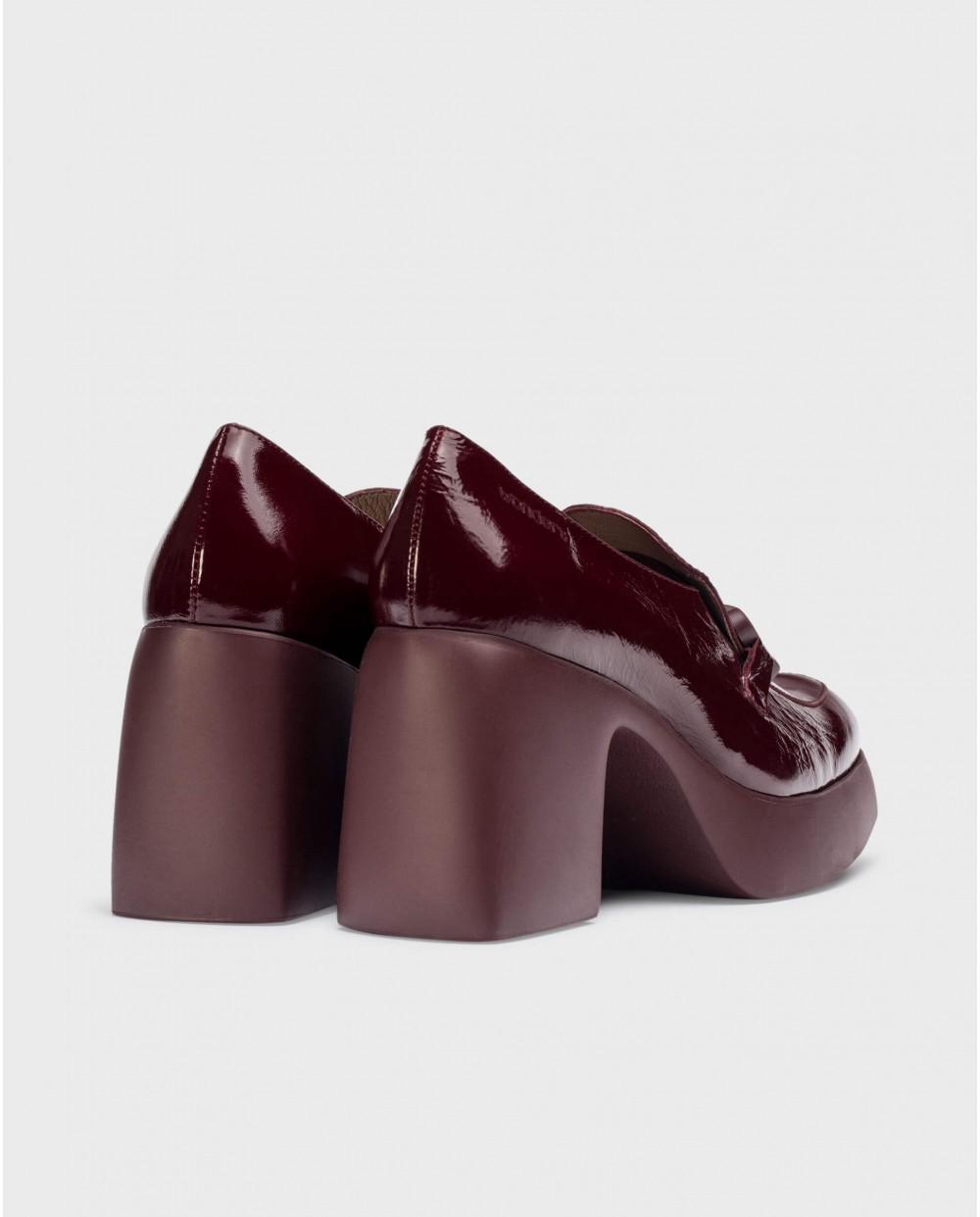 Wonders-Platforms-Burgundy FRAU Loafer