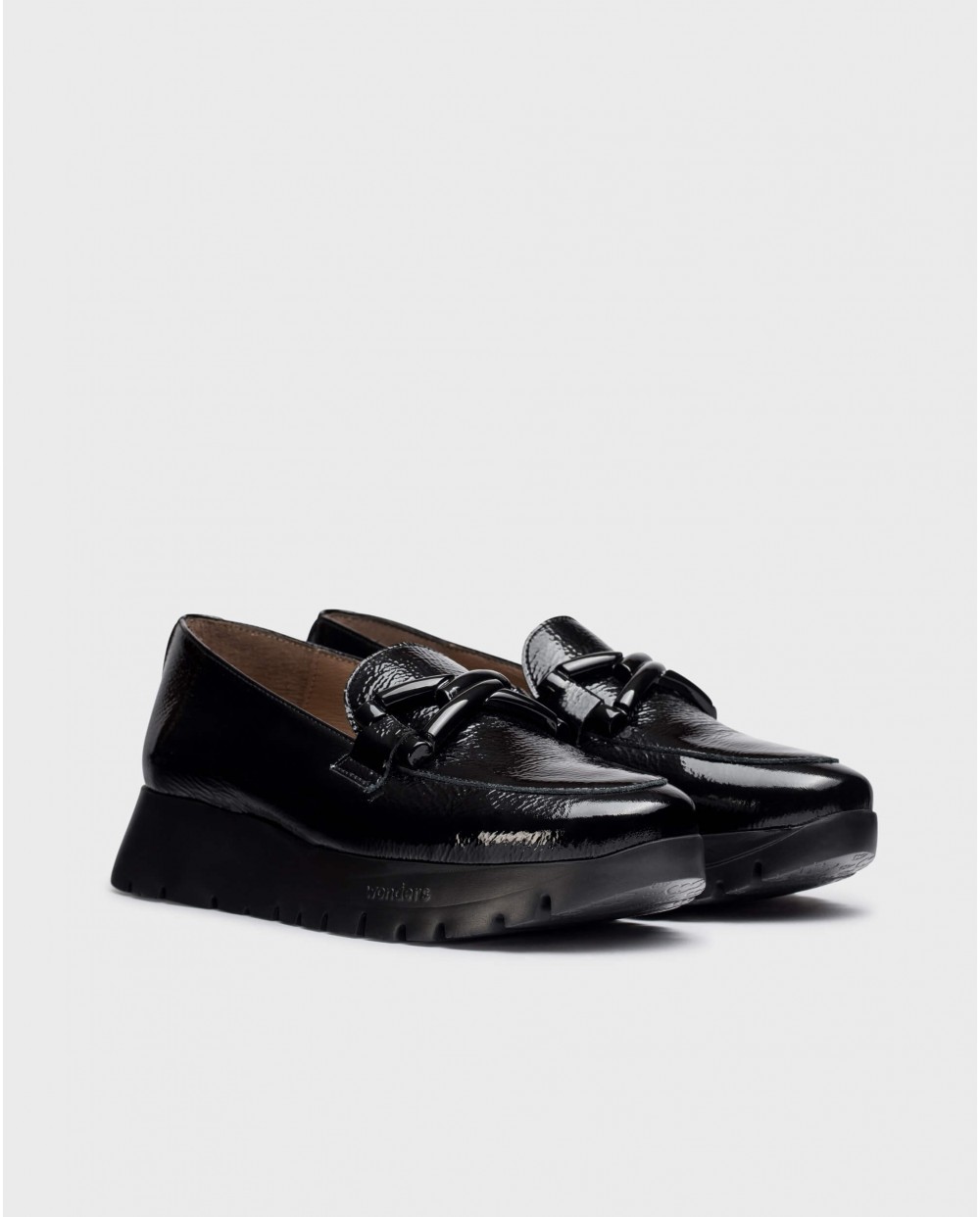 Wonders-Loafers-Black ROSE Loafers