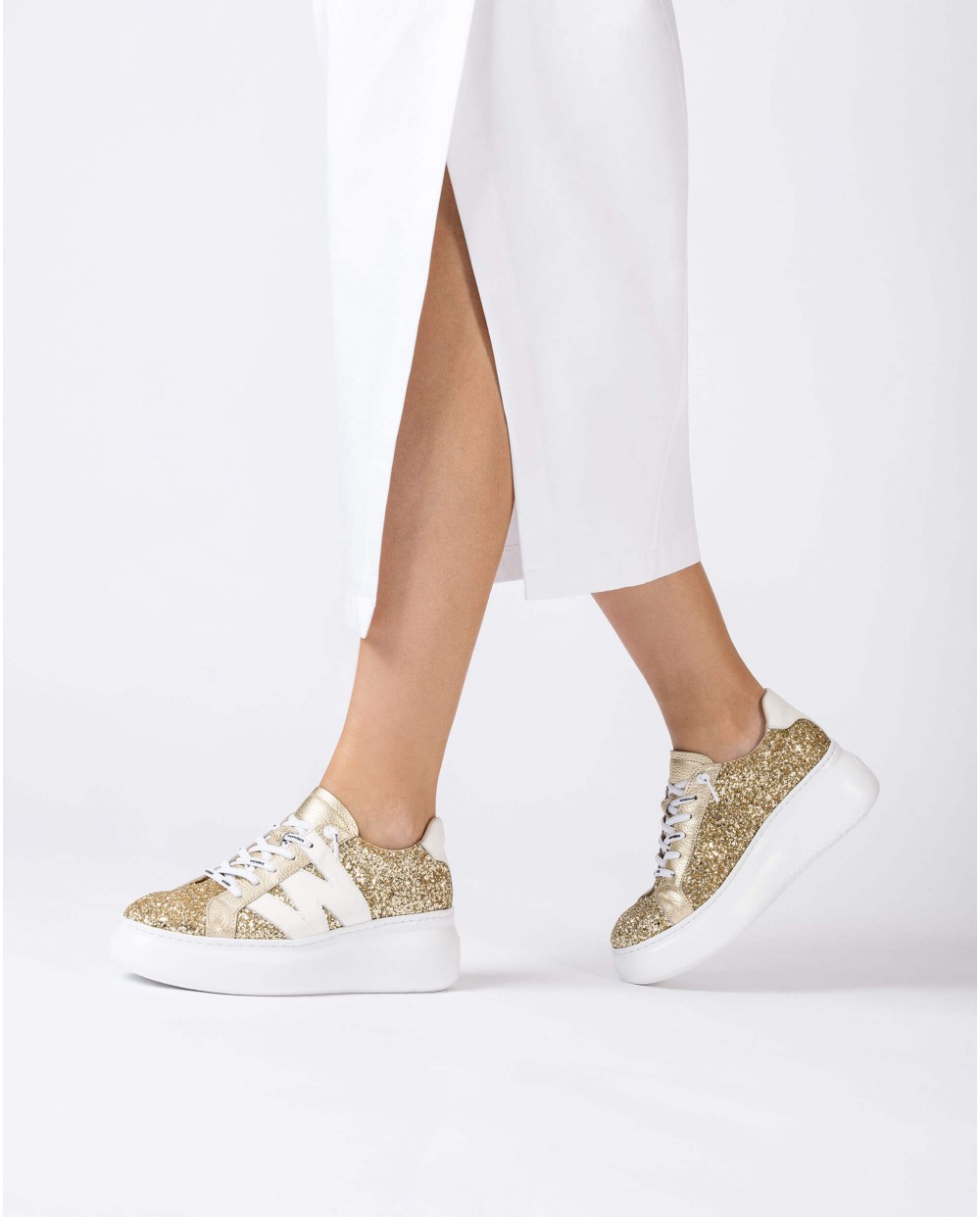 Wonders-Sneakers-Platinum Glitter DORITA Sneaker