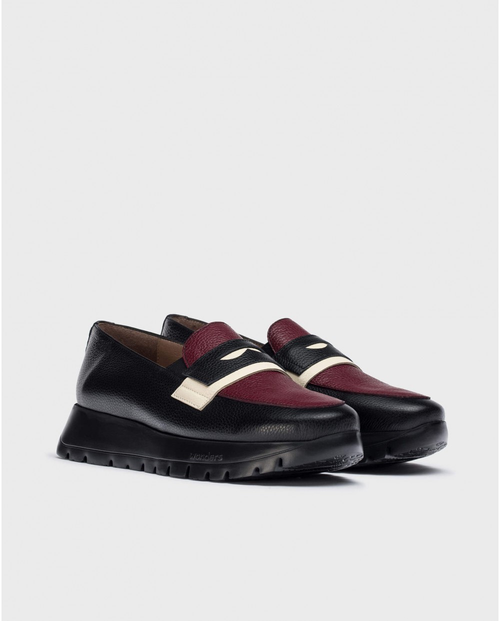 Wonders-Loafers-Burgundy MATERIA Loafers