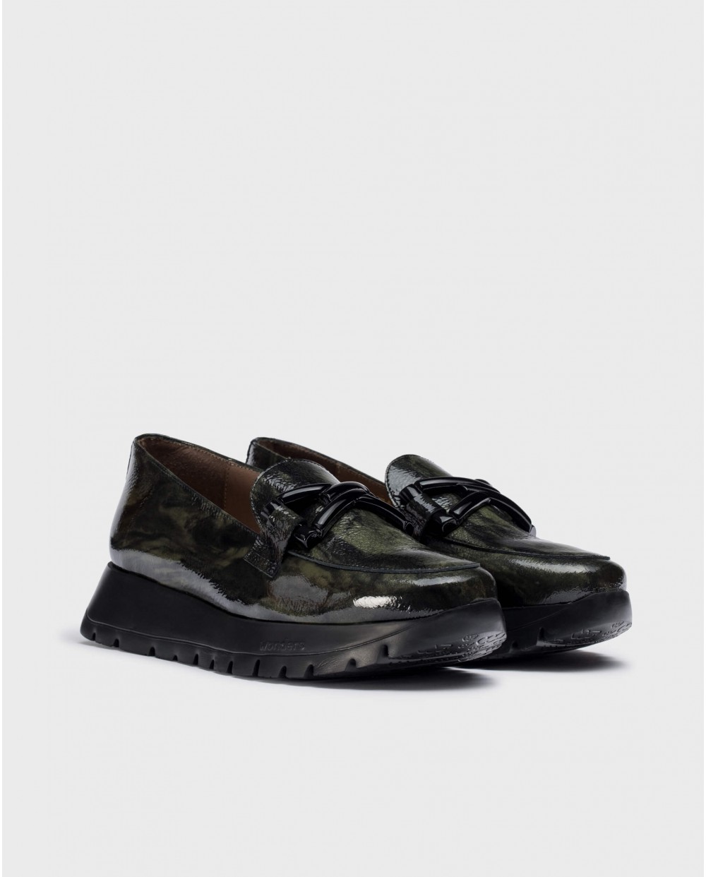 Wonders-Loafers-Green ROSE Loafers