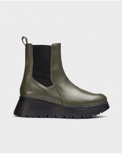 Wonders-Ankle Boots-Green Marbella ankle boot