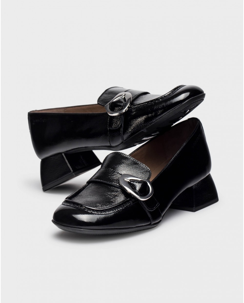 Wonders-Heels-Black JAMES loafers