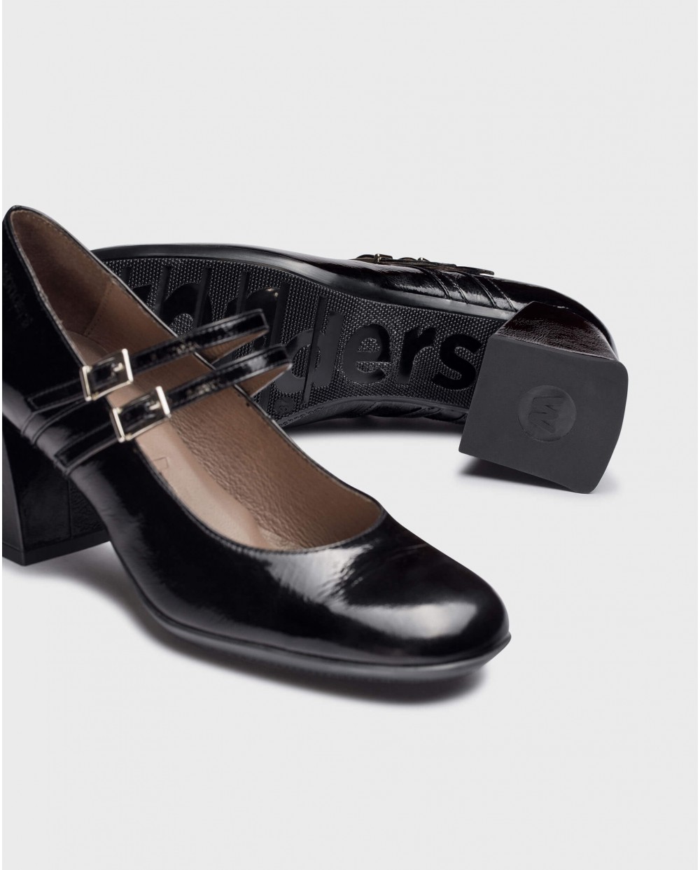 Wonders-Heels-Black ELISTA Mary Janes