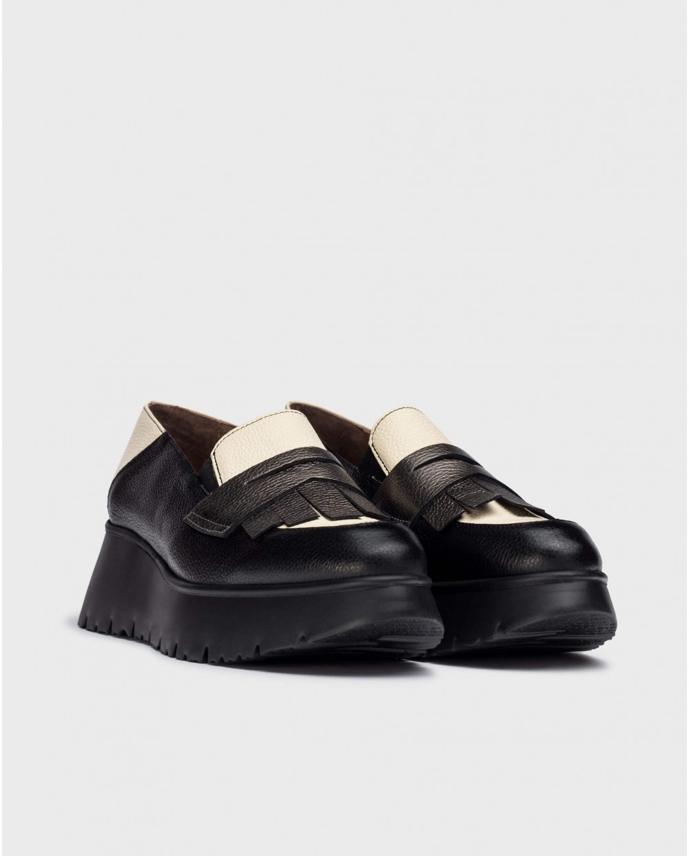 Wonders-Loafers-Lead MEDIANOCHE loafers