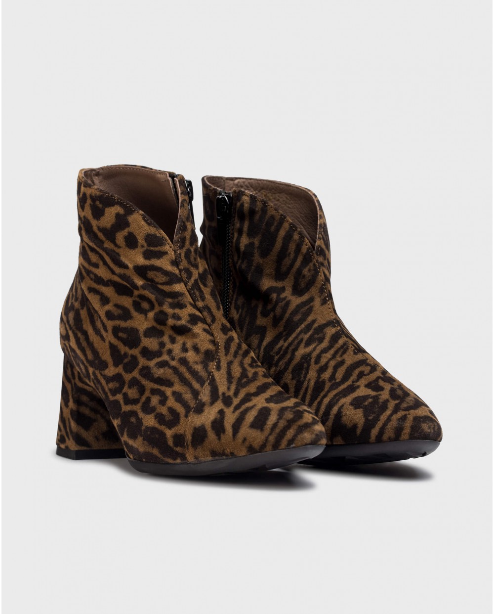 Wonders-Heels-Animal Print ELIOT Ankle Boots