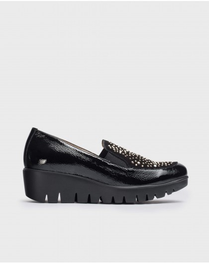 Black patent leather DIAMANT loafer