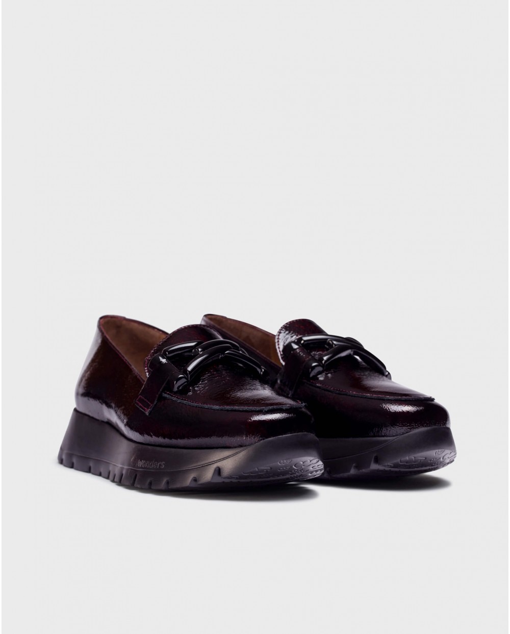 Wonders-Loafers-Burgundy ROSE Loafers