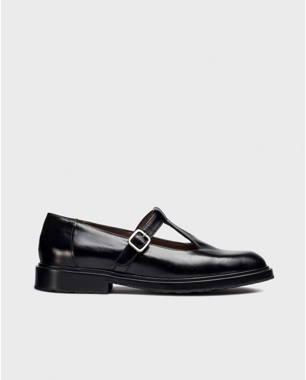 Wonders-Flat Shoes-Black MARIA Mary Janes