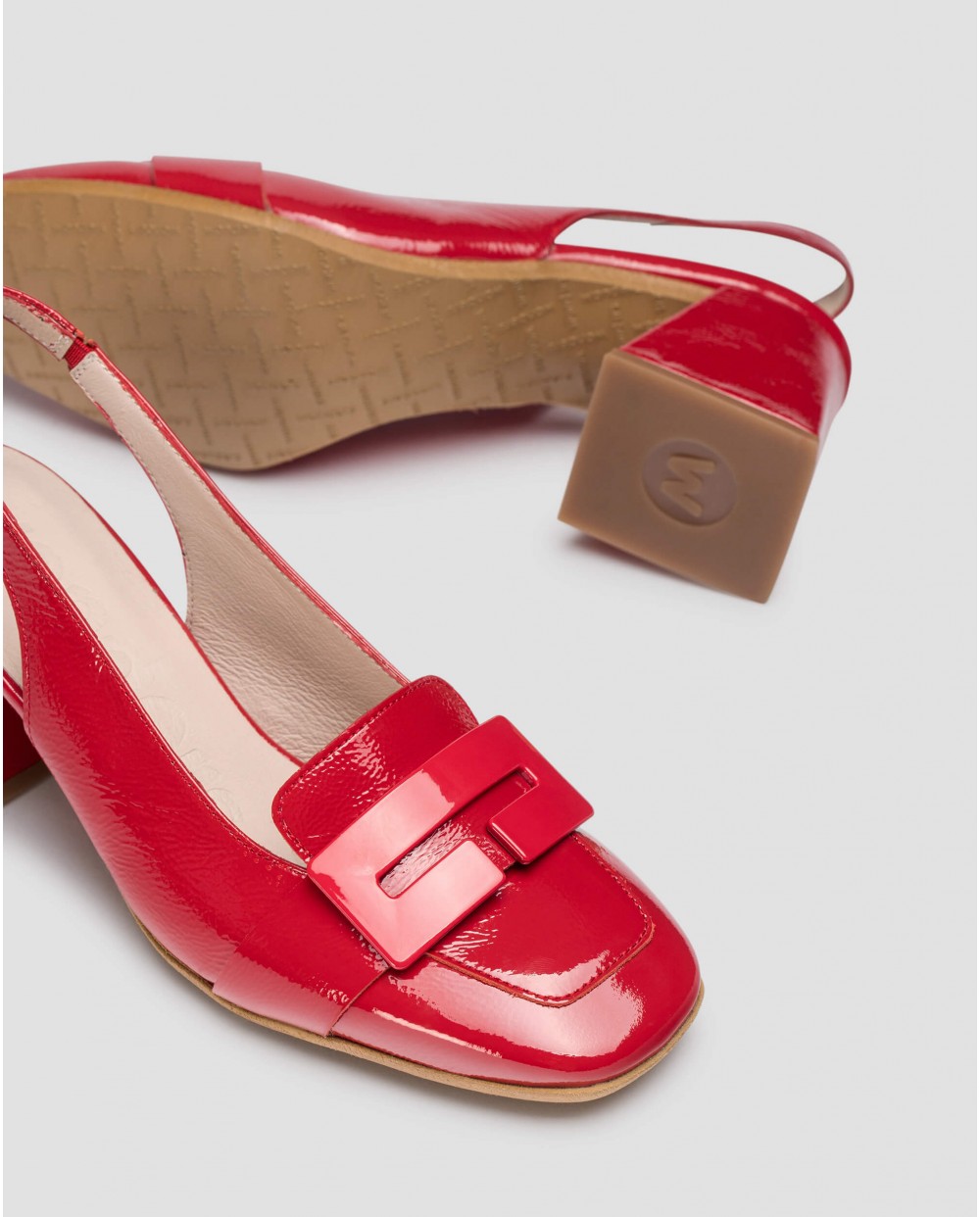 Wonders-Heels-Red REBECA Slingback