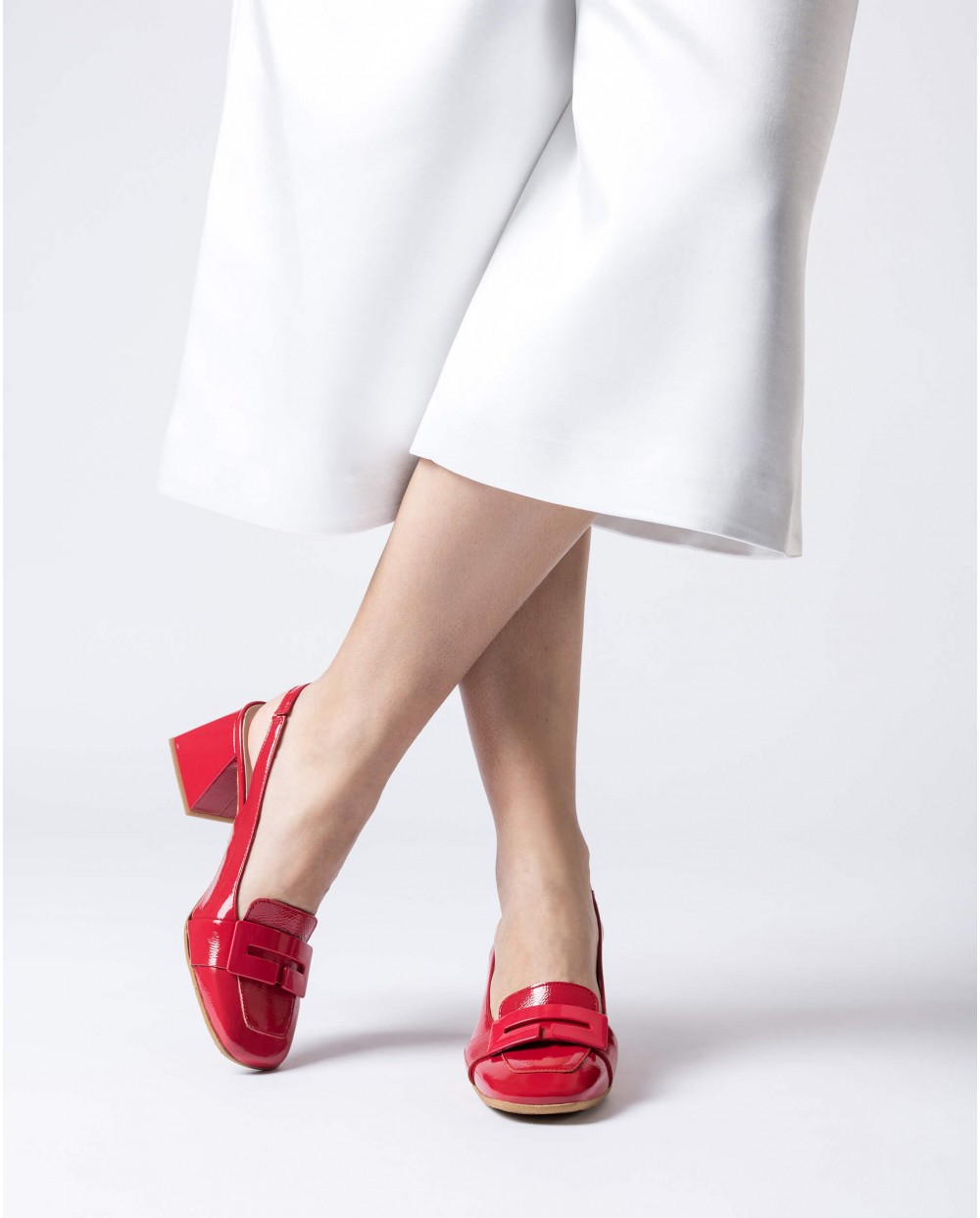 Wonders-Heels-Red REBECA Slingback