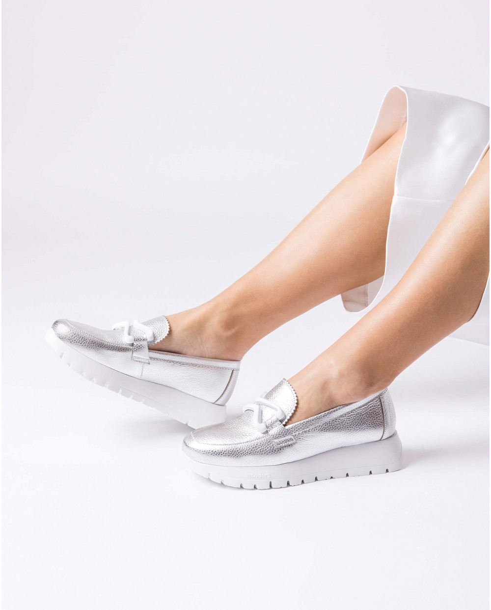 Wonders-Loafers-Silver AURA Loafer