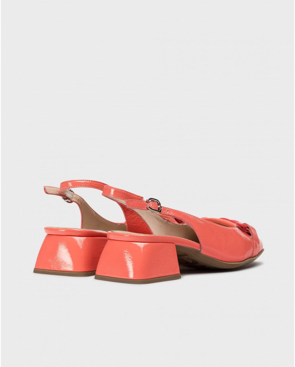 Wonders-Heels-Coral CHARO Slingback