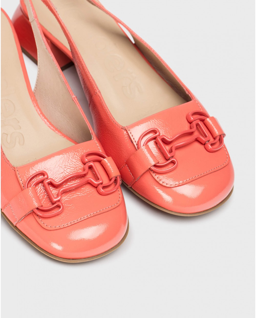 Wonders-Heels-Coral CHARO Slingback