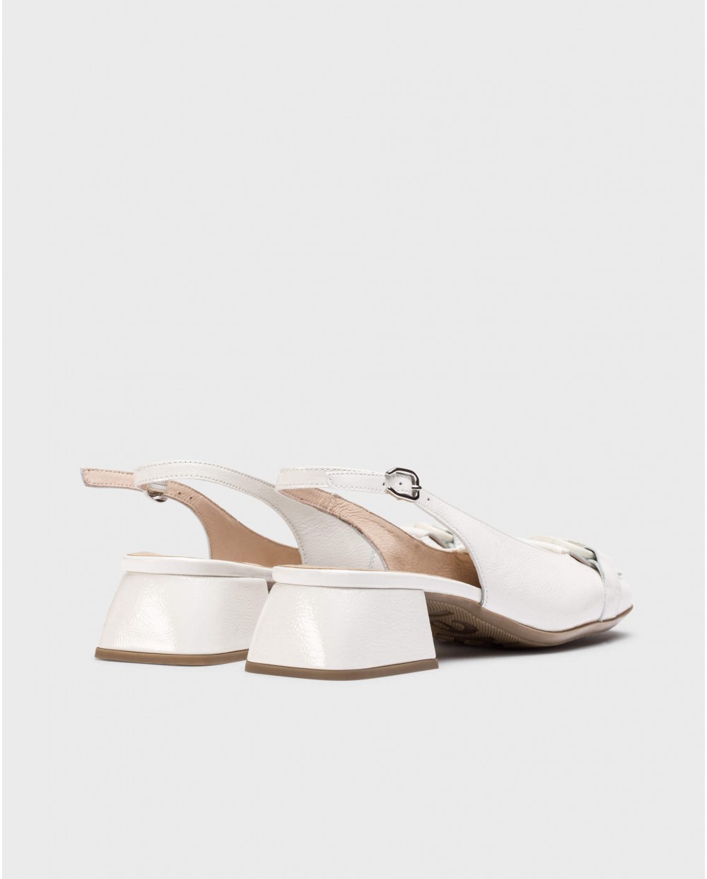 Wonders-Heels-White CHARO Slingback