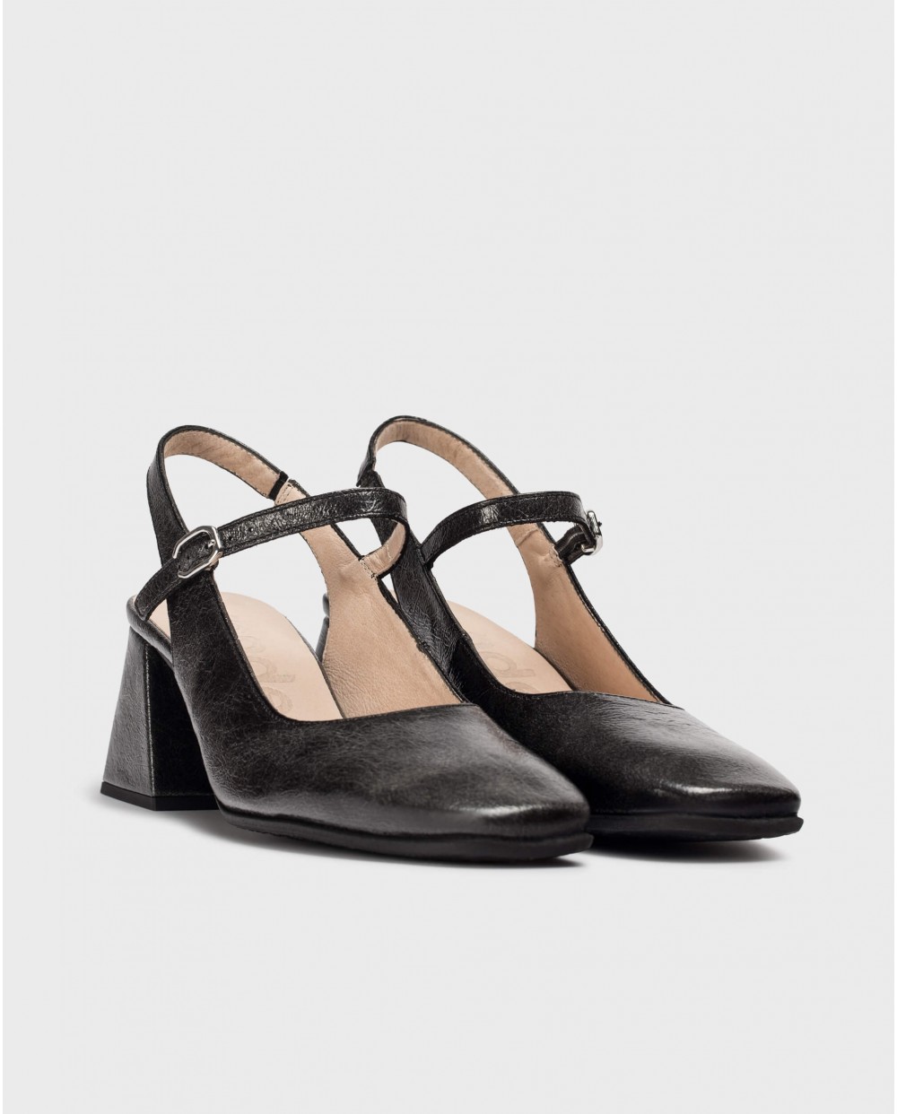 Wonders-Heels-Black JANE Slingback