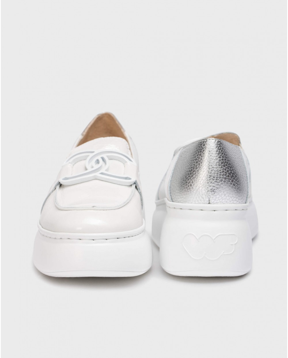 White VIENA Loafers