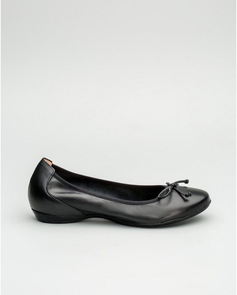 Wonders-Flat Shoes-Leather ballet pump with bow