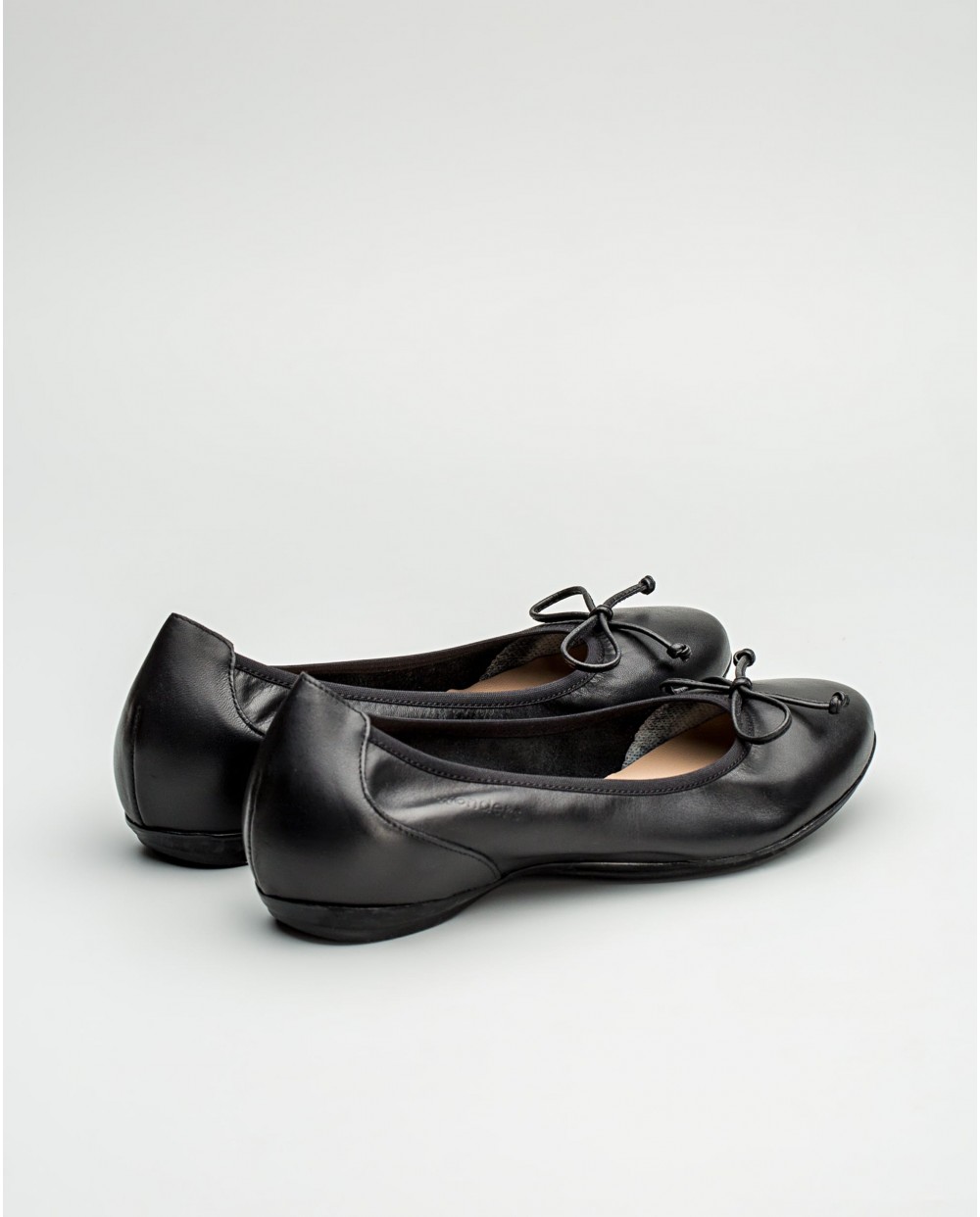 Wonders-Flat Shoes-Leather ballet pump with bow