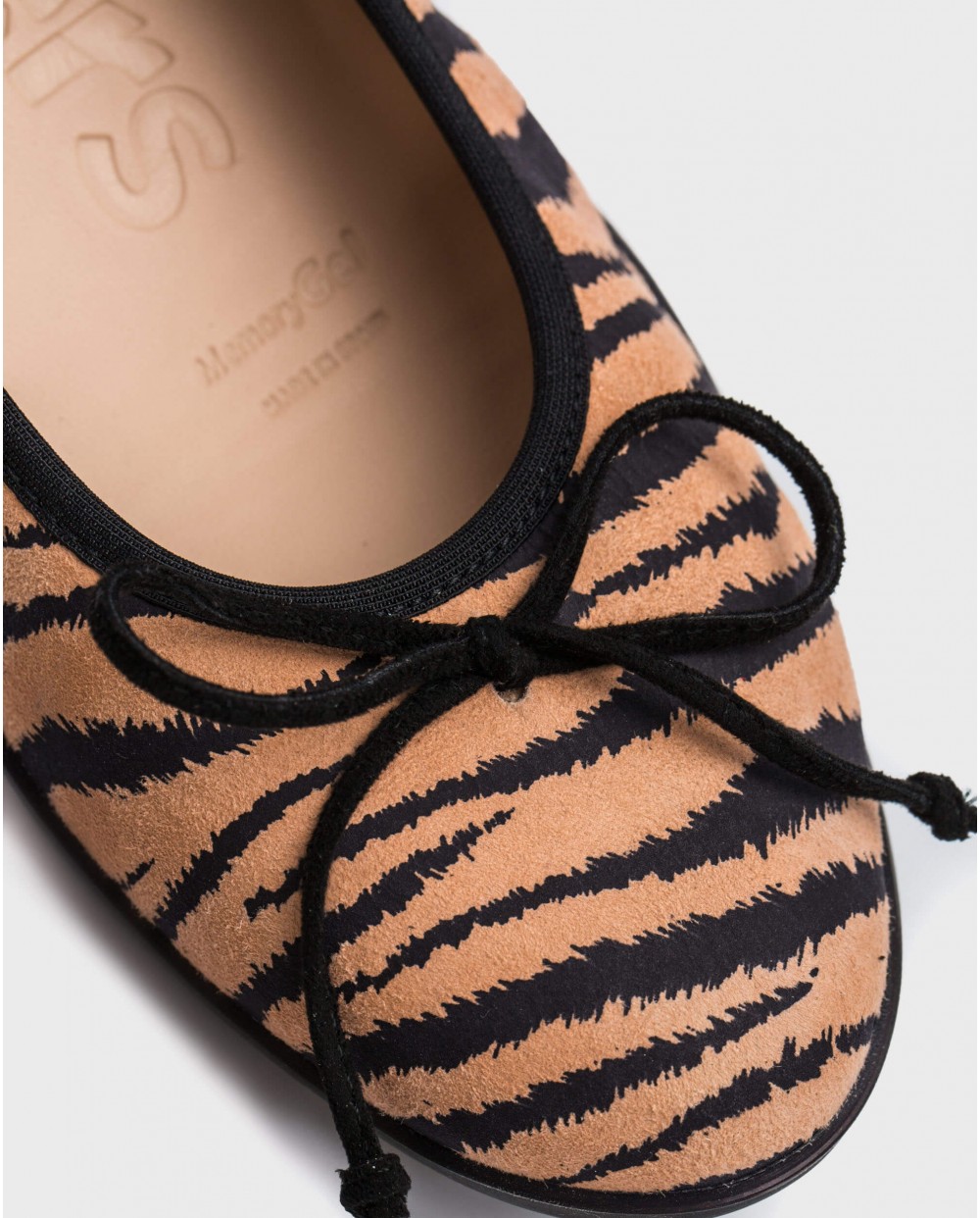 Wonders-Zapatos planos-Bailarina grabado zebra detalle lazo